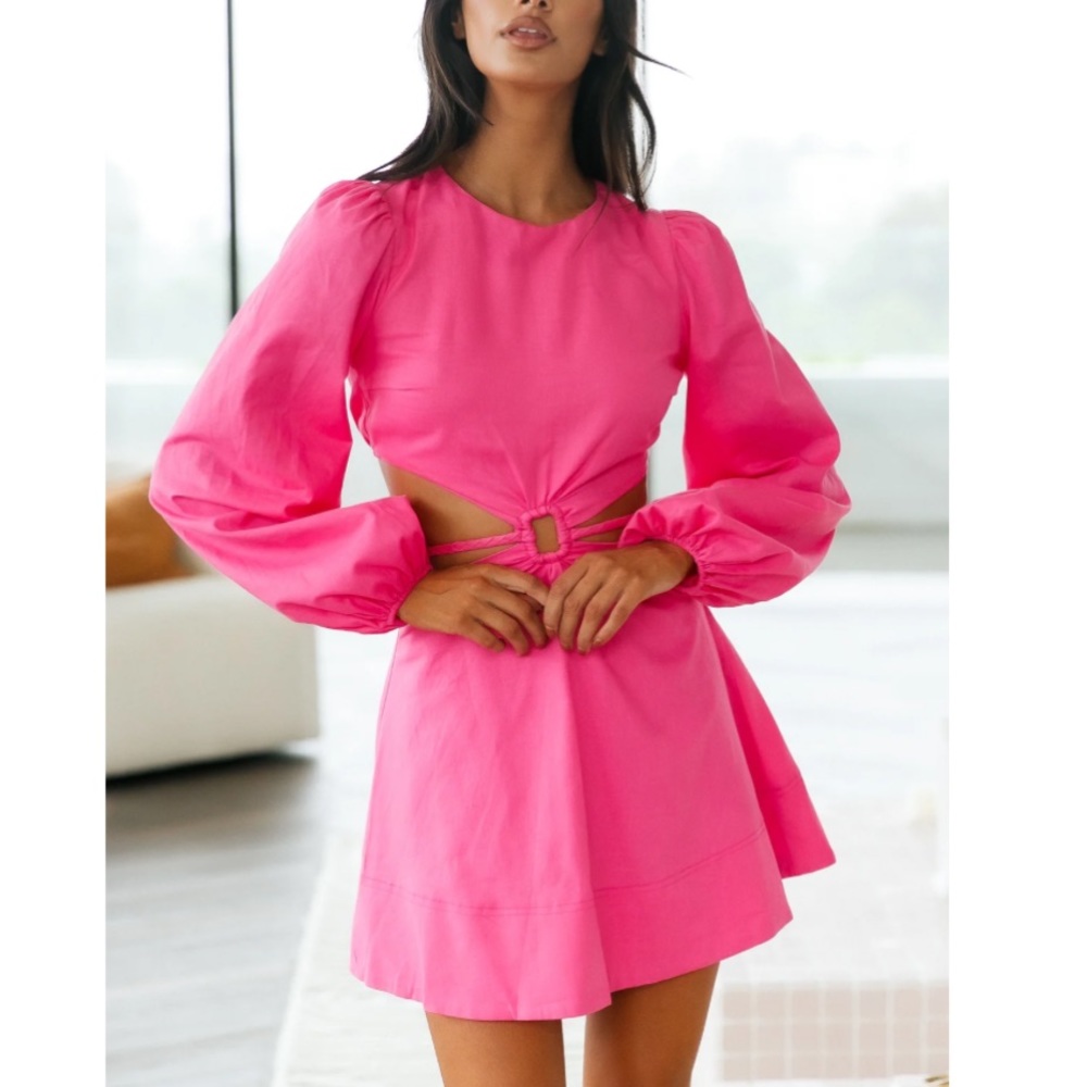 Hello Molly Hottest Tea Hot Pink Dress